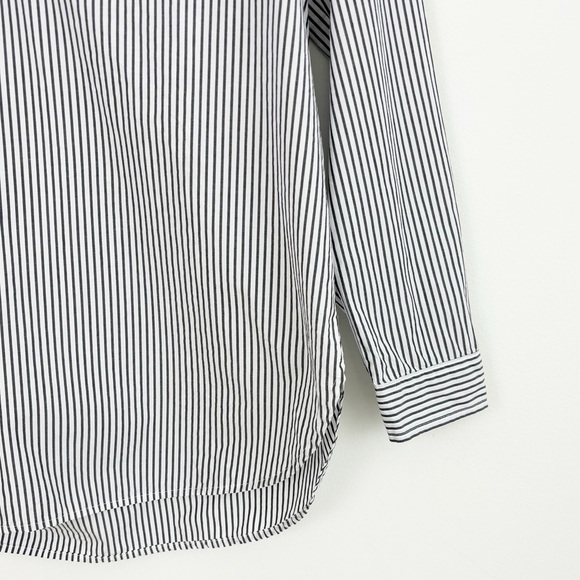 J. Crew 100% Cotton High Low Popover Stripes Tunic Top Size Small - Picture 7 of 16